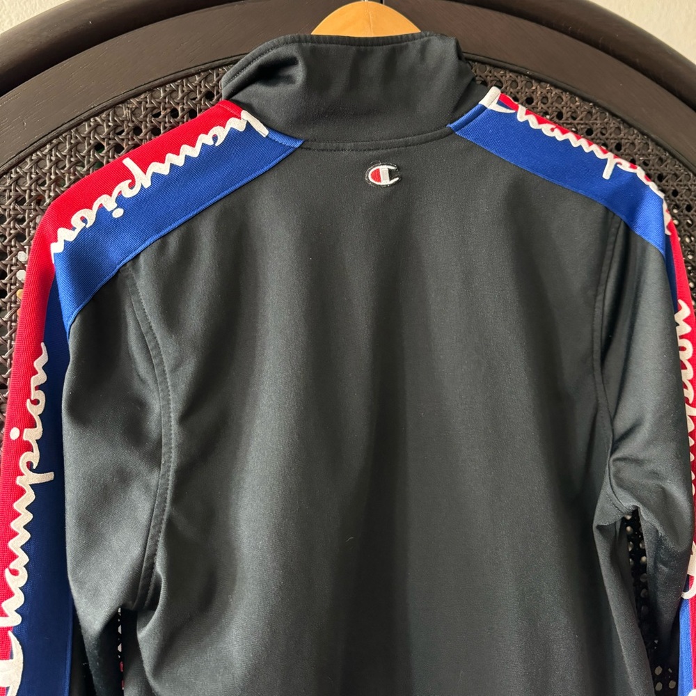 Champion Life Men's Full Zip Track Jacket Big C Logo Taping View 4